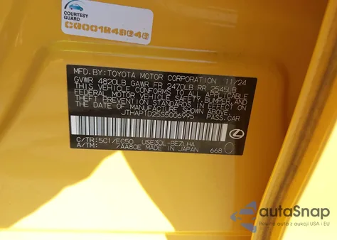 2025 Lexus Is 500 F Sport Performance z USA, uszkodzony, nr VIN JTHAP1D25S5006995